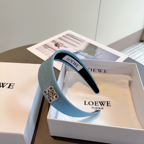 Loewe Accessories - Loewe Denim Blue Headband and Hair Clip